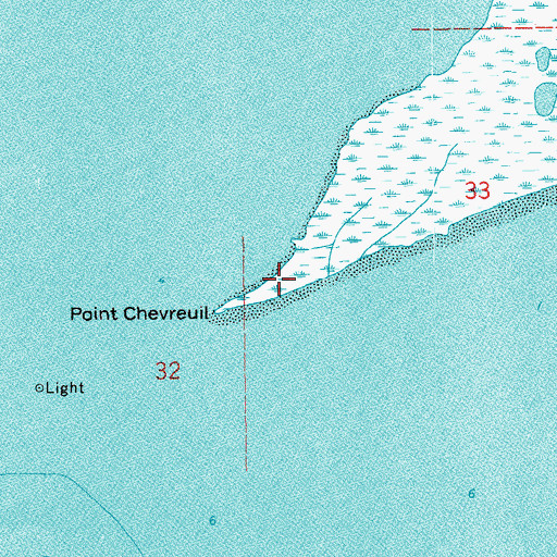 Topographic Map of Point Chevreuil, LA