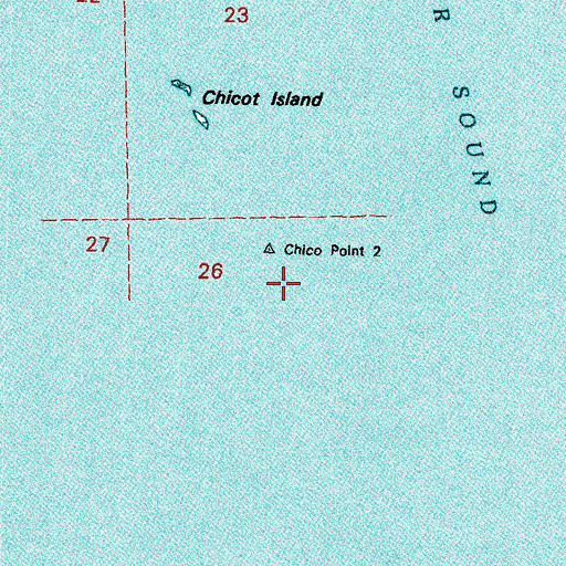 Topographic Map of Point Chicot (historical), LA