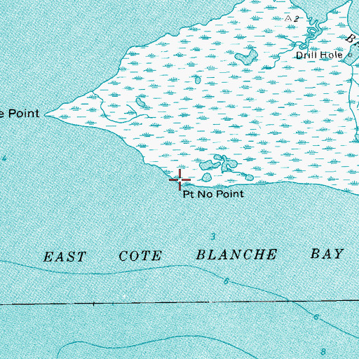 Topographic Map of Point No Point, LA