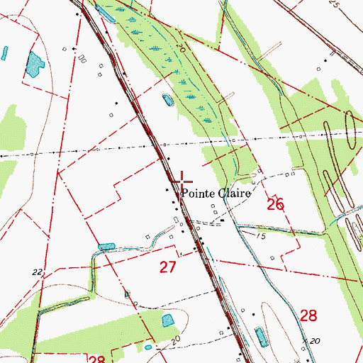 Topographic Map of Pointe Claire, LA