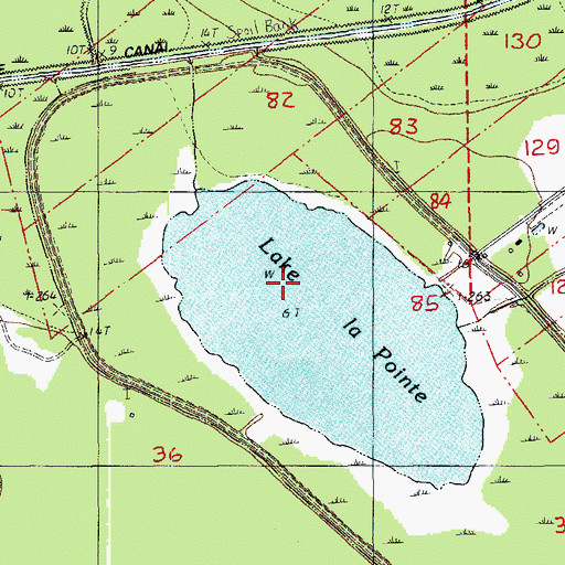 Topographic Map of Lake la Pointe, LA