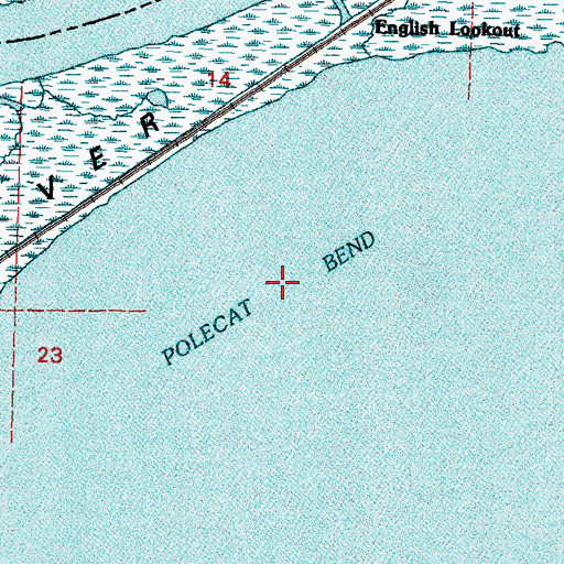 Topographic Map of Polecat Bend, LA