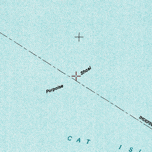 Topographic Map of Porpoise Shoal, LA