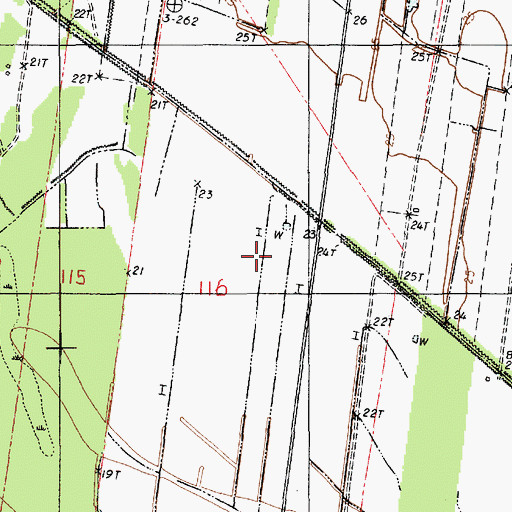 Topographic Map of Port Barre Oil Field, LA
