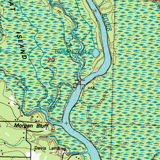 Topographic Map of Porters River, LA