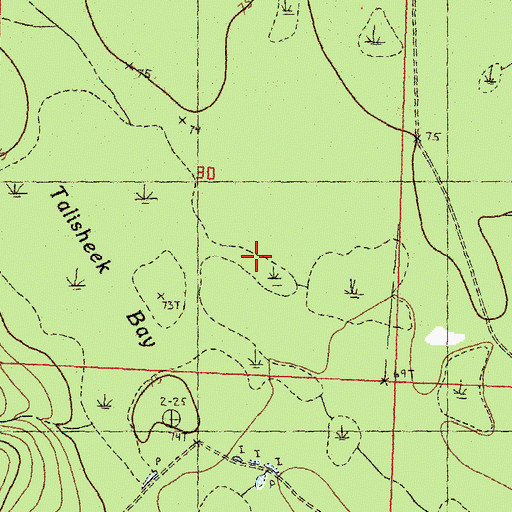 Topographic Map of Pound Branch, LA