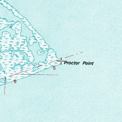 Topographic Map of Proctor Point, LA
