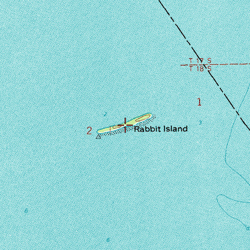 Topographic Map of Rabbit Island, LA