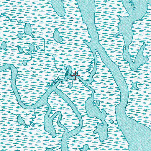 Topographic Map of Rabbit Island Bayou, LA