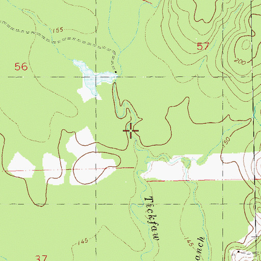 Topographic Map of Raby Branch, LA