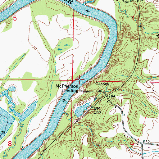 Topographic Map of Kings Mountain Bar, AL