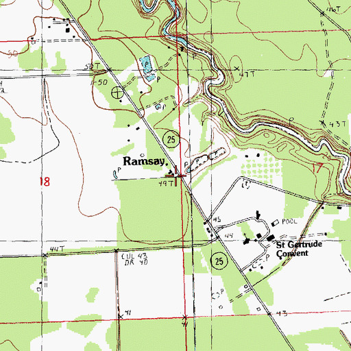 Topographic Map of Ramsay, LA