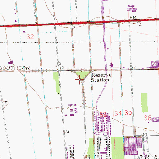 Topographic Map of Reserve Station, LA