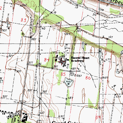 Topographic Map of Academy of the Sacred Heart, LA