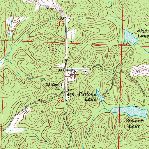 Topographic Map of Mount Zion Cemetery, AL