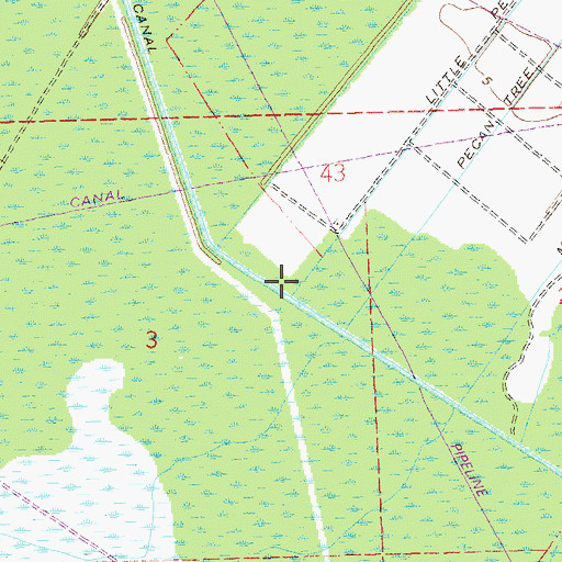 Topographic Map of Saint Charles Canal, LA