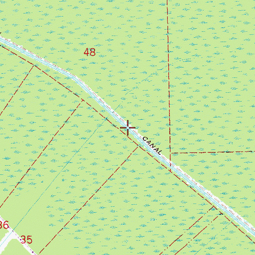 Topographic Map of Saint James Parish Canal, LA