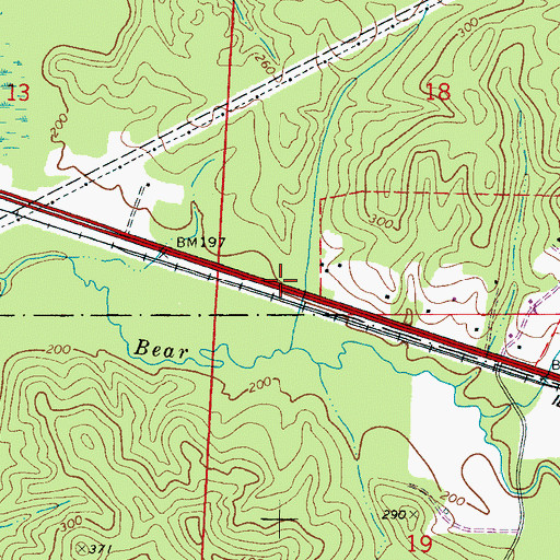 Topographic Map of Phalin (historical), AL