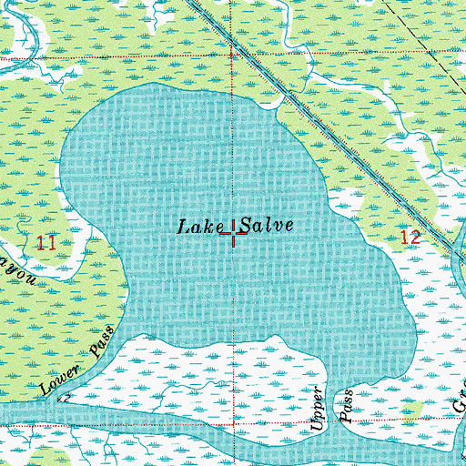 Topographic Map of Lake Salve, LA