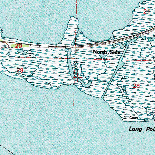 Topographic Map of Sand Bayou, LA