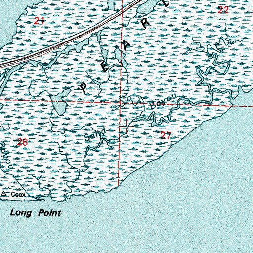 Topographic Map of Sand Bayou, LA