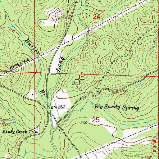 Topographic Map of Pleasant Hill Church (historical), AL