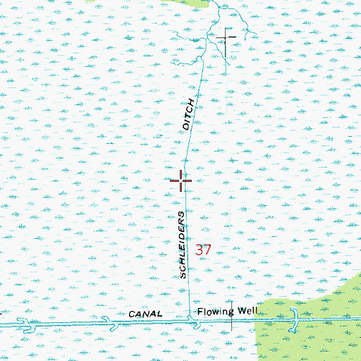 Topographic Map of Schleiders Ditch, LA