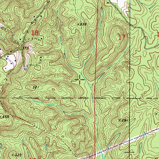 Topographic Map of Rossers Mill (historical), AL