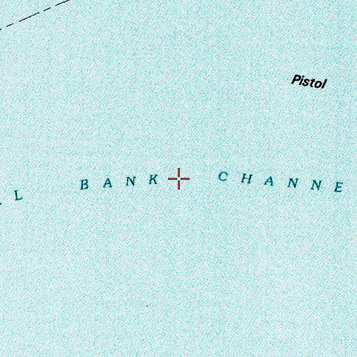 Topographic Map of Shell Bank Channel, LA
