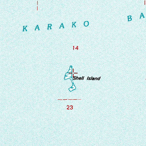 Topographic Map of Shell Island, LA