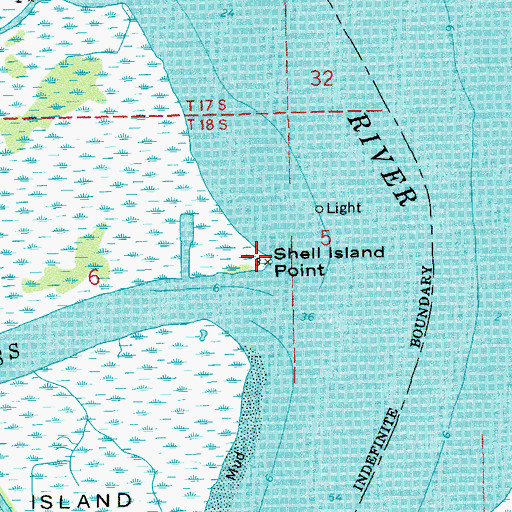 Topographic Map of Shell Island Point, LA