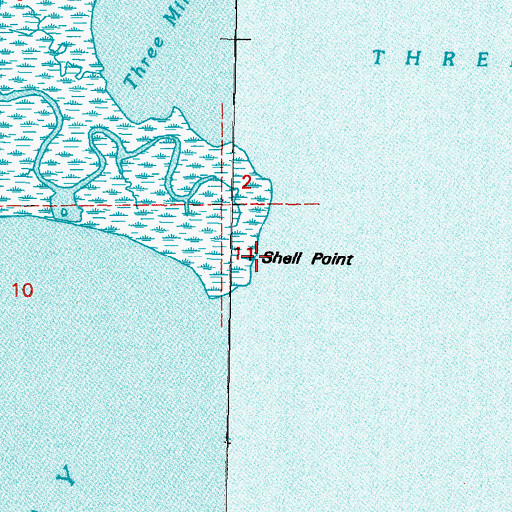 Topographic Map of Shell Point, LA