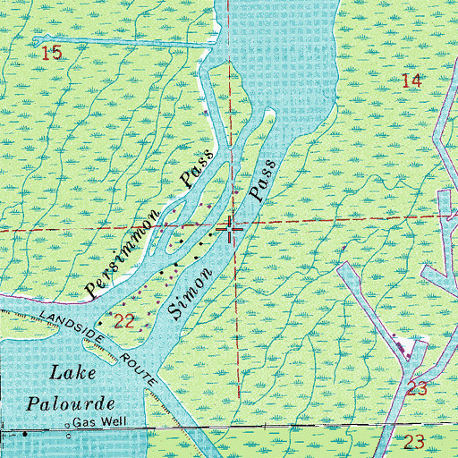 Topographic Map of Simon Pass, LA
