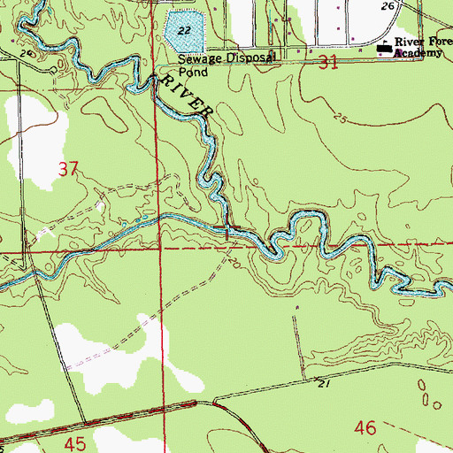 Topographic Map of Soap and Tallow Branch, LA