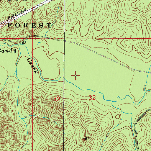 Topographic Map of South Sandy Church (historical), AL