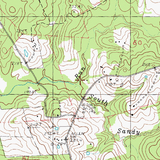 Topographic Map of South Sandy Run, LA