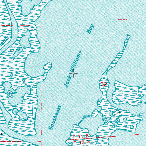 Topographic Map of Southeast Jack Williams Bay, LA