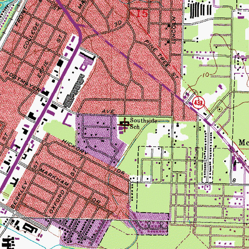 Topographic Map of W.L. ABNEY ELEMENTARY SCHOOL, LA