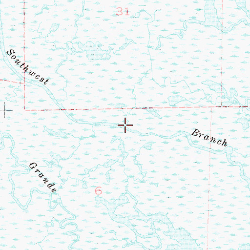 Topographic Map of Southwest Branch, LA