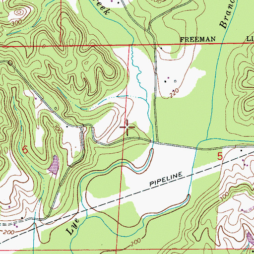 Topographic Map of Spring Hill Church (historical), AL
