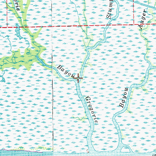 Topographic Map of Stump Bayou, LA