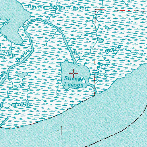 Topographic Map of Stump Lagoon, LA