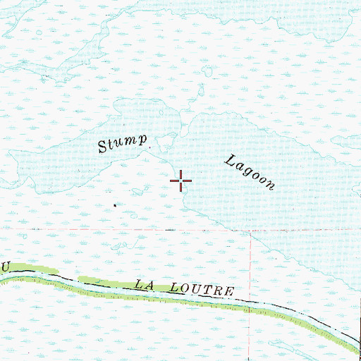 Topographic Map of Stump Lagoon, LA
