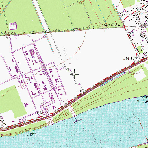 Topographic Map of Sunnyside Plantation, LA