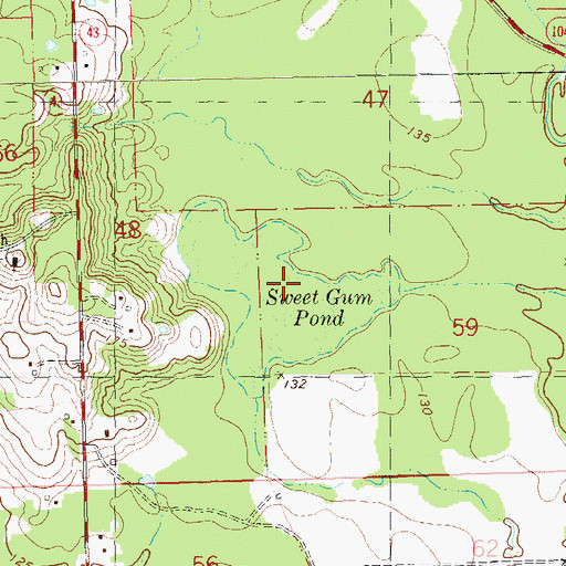 Topographic Map of Sweet Gum Pond, LA