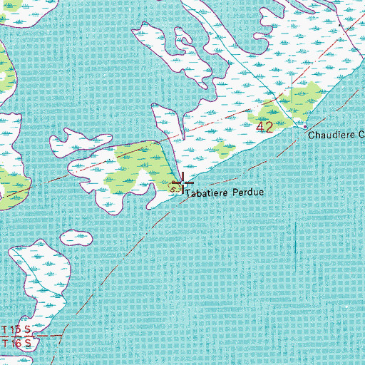 Topographic Map of Tabatiere Perdue, LA