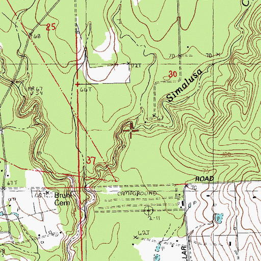 Topographic Map of Michael Branch, LA