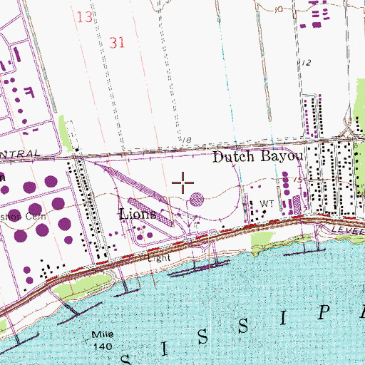 Topographic Map of Terre Haute Plantation, LA