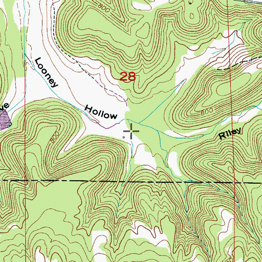 Topographic Map of McDonald Spring, AL