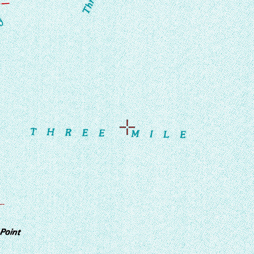 Topographic Map of Three Mile Bay, LA
